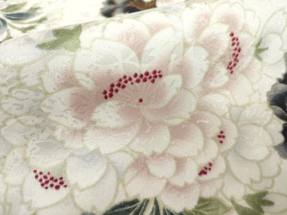 平和屋着物●小振袖　二尺袖　草花文　金彩　洗える着物　AABG5344cs