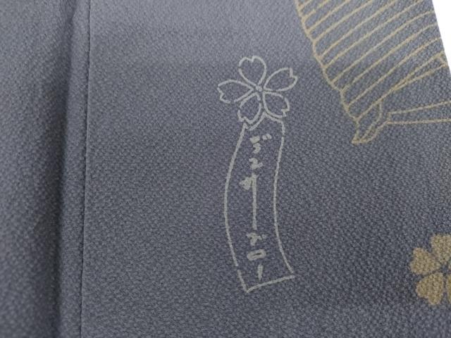 平和屋着物●世界的人形師　辻村寿三郎　ジュサブロー　小紋　花糸巻　正絹　逸品　AABG5343cs