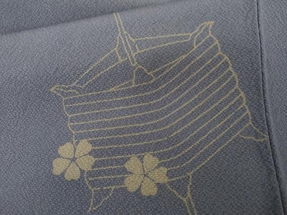 平和屋着物●世界的人形師　辻村寿三郎　ジュサブロー　小紋　花糸巻　正絹　逸品　AABG5343cs