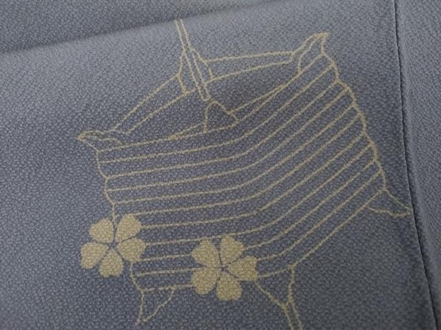 平和屋着物●世界的人形師　辻村寿三郎　ジュサブロー　小紋　花糸巻　正絹　逸品　AABG5343cs