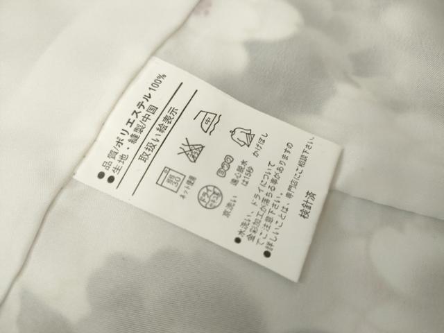 平和屋着物●小振袖　二尺袖　草花文　金彩　洗える着物　AABG5344cs