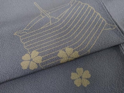 平和屋着物●世界的人形師　辻村寿三郎　ジュサブロー　小紋　花糸巻　正絹　逸品　AABG5343cs