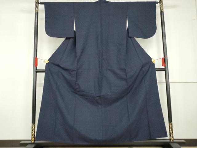 平和屋着物●綿薩摩　100亀甲　菱繋ぎ　木綿　AABG5377cs