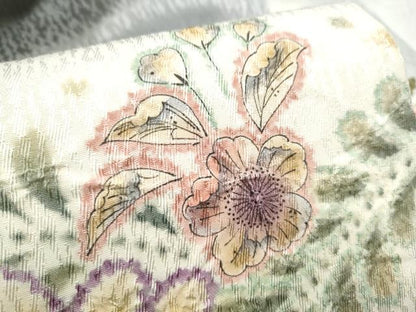平和屋着物●九寸名古屋帯　絞り　辻が花　正絹　逸品　CABE0051hy