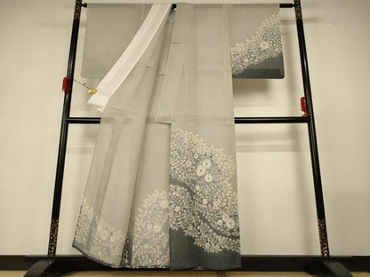 平和屋着物＊夏物 訪問着 紗 絞り 辻が花 正絹 逸品 AABG5493jd