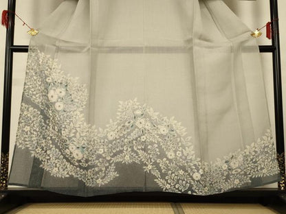 平和屋着物＊夏物 訪問着 紗 絞り 辻が花 正絹 逸品 AABG5493jd