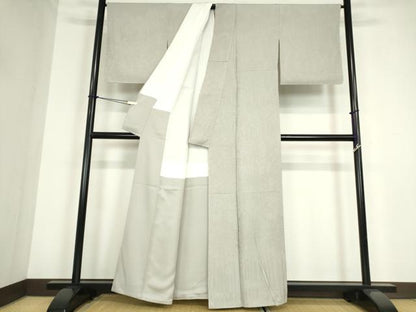 平和屋着物●上質な色無地　樹林地紋　素色　正絹　逸品　未使用　DABC3182az