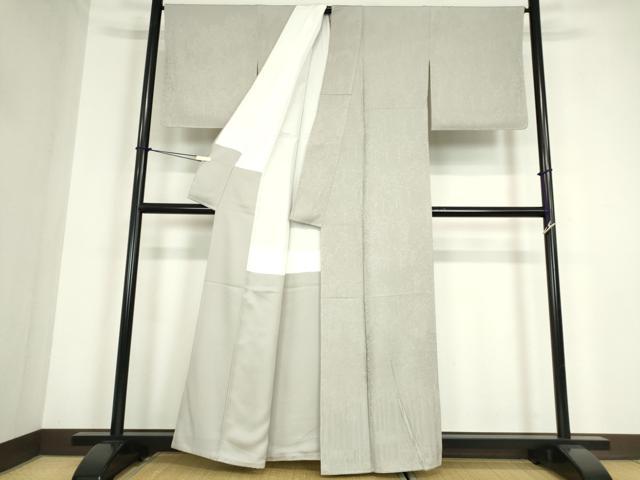 平和屋着物●上質な色無地　樹林地紋　素色　正絹　逸品　未使用　DABC3182az