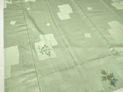 平和屋着物●長襦袢　無双仕立て　手描き　色紙花文　正絹　逸品　DABC3248az