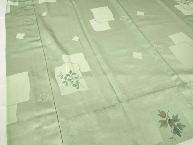 平和屋着物●長襦袢　無双仕立て　手描き　色紙花文　正絹　逸品　DABC3248az