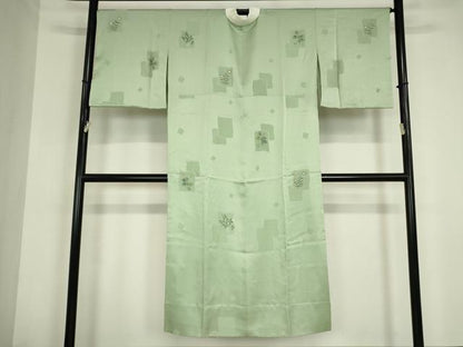 平和屋着物●長襦袢　無双仕立て　手描き　色紙花文　正絹　逸品　DABC3248az