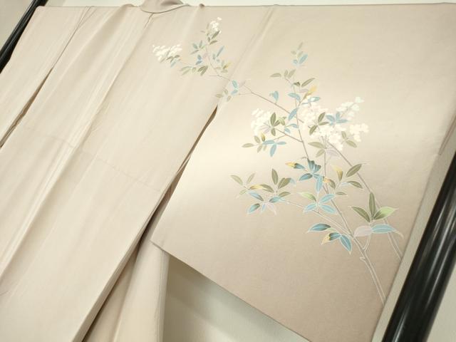 平和屋着物●訪問着　友禅　作家物　枝花文　暈し染め　正絹　逸品　DABC3245az