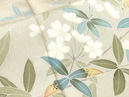 平和屋着物●訪問着　友禅　作家物　枝花文　暈し染め　正絹　逸品　DABC3245az