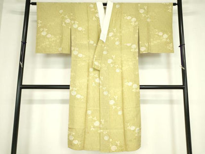 平和屋着物●長襦袢　袷　枝菊文　さが美扱い　正絹　逸品　DABC3276az