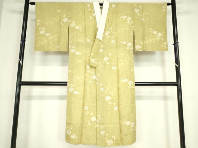平和屋着物●長襦袢　袷　枝菊文　さが美扱い　正絹　逸品　DABC3276az