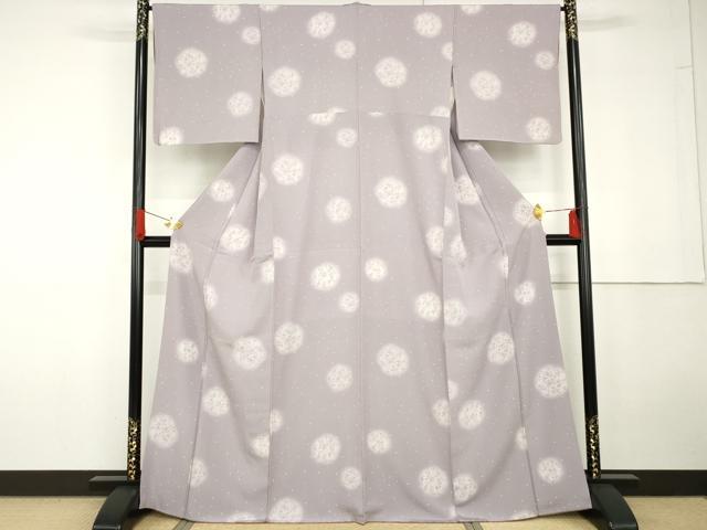 平和屋着物●上質な小紋　桜丸文　暈し染め　正絹　逸品　AABG5383cs