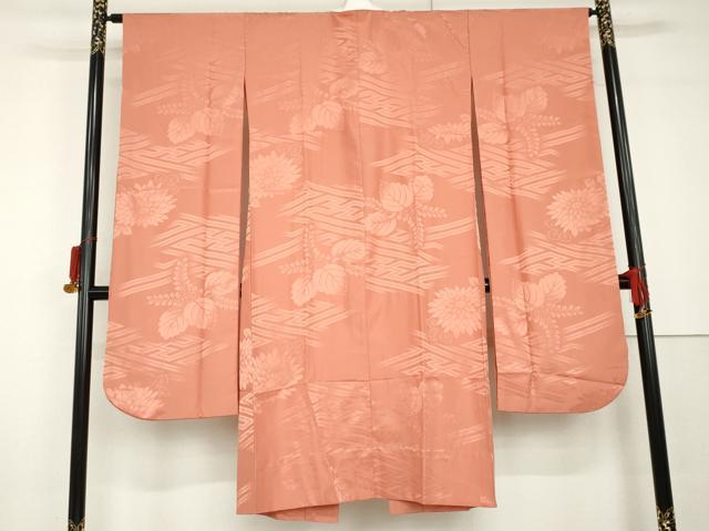 平和屋着物●振袖用長襦袢　無双仕立て　菊桐地紋　洗える着物　AABG5407cs