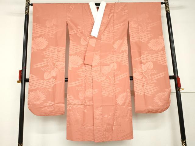 平和屋着物●振袖用長襦袢　無双仕立て　菊桐地紋　洗える着物　AABG5407cs