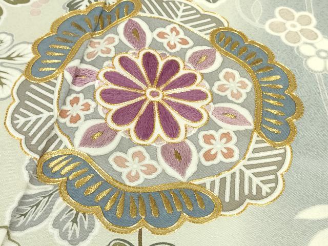平和屋本店●極上　訪問着　駒刺繍　葡萄蔦の葉　正倉院花文　暈し染め　金彩　逸品　DZAB5854kh6