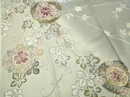 平和屋本店●極上　訪問着　駒刺繍　葡萄蔦の葉　正倉院花文　暈し染め　金彩　逸品　DZAB5854kh6