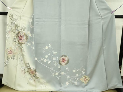 平和屋本店●極上　訪問着　駒刺繍　葡萄蔦の葉　正倉院花文　暈し染め　金彩　逸品　DZAB5854kh6