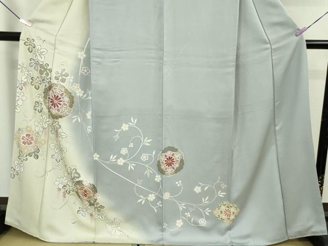 平和屋本店●極上　訪問着　駒刺繍　葡萄蔦の葉　正倉院花文　暈し染め　金彩　逸品　DZAB5854kh6