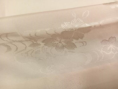 平和屋着物●振袖用長襦袢　無双仕立て　桜地紋　暈し染め　正絹　逸品　AABG6533ph