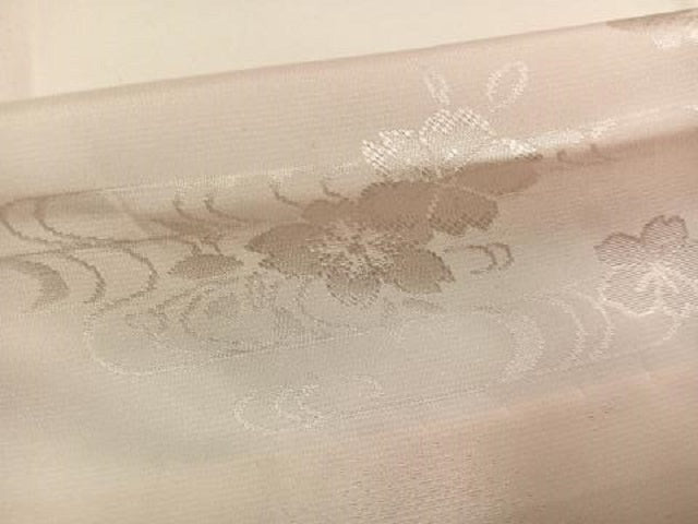 平和屋着物●振袖用長襦袢　無双仕立て　桜地紋　暈し染め　正絹　逸品　AABG6533ph