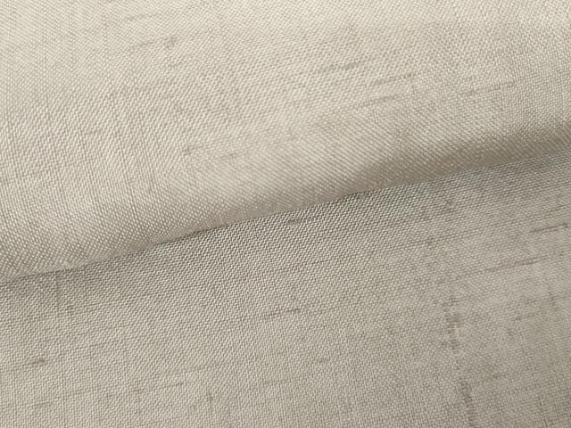 平和屋着物●男性　長襦袢　袷　紬地　色無地　素鼠色　正絹　逸品　AABG6562cs