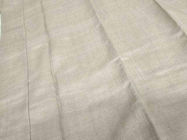 平和屋着物●男性　長襦袢　袷　紬地　色無地　素鼠色　正絹　逸品　AABG6562cs