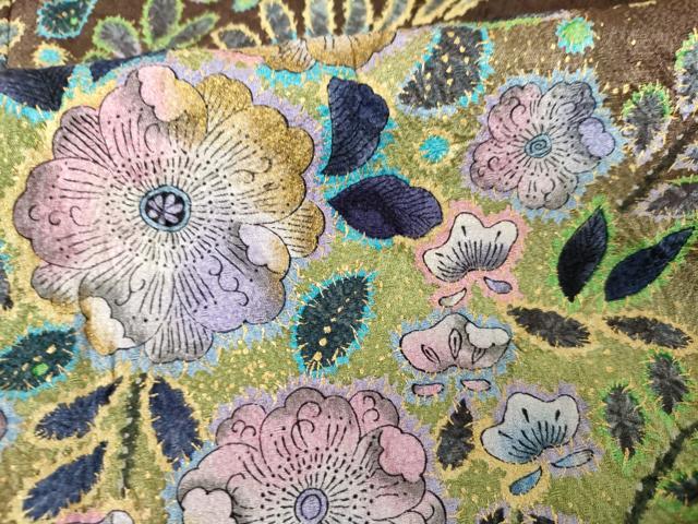 平和屋着物●豪華振袖　辻が花　暈し染め　金彩　正絹　逸品　AABG6574cs