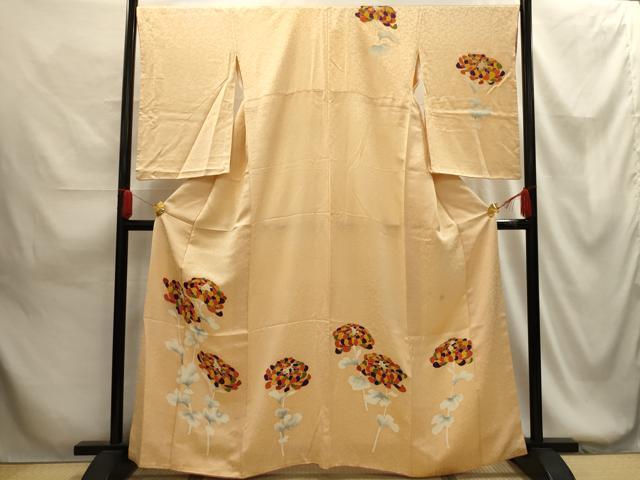 平和屋着物■上質な小紋　草花文　金彩　正絹　逸品　AABG1354sx
