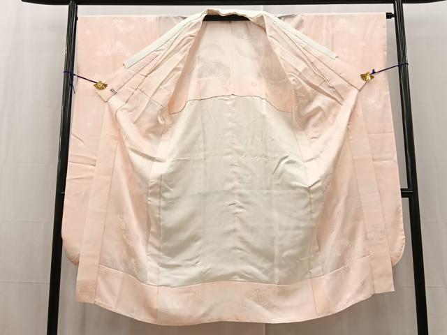 平和屋着物●振袖用長襦袢　舞桜文　正絹　逸品　BAAW2860yc