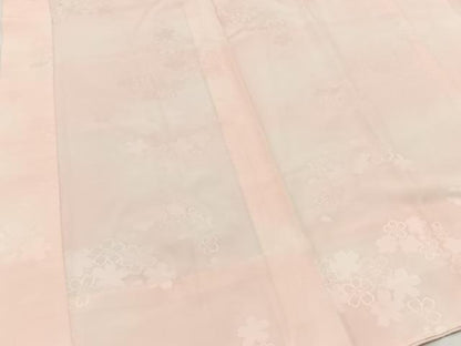 平和屋着物●振袖用長襦袢　舞桜文　正絹　逸品　BAAW2860yc