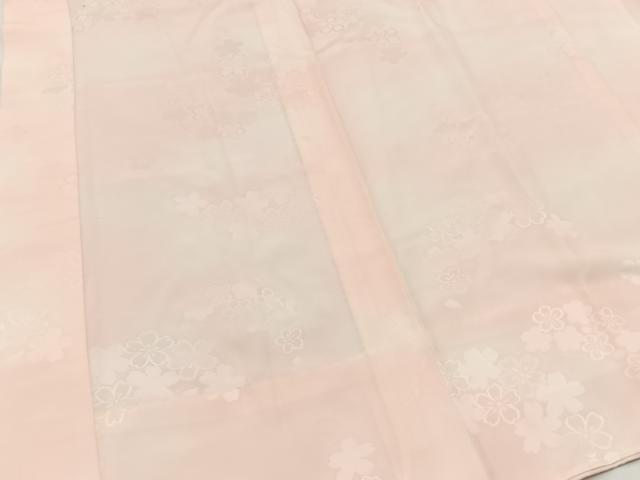 平和屋着物●振袖用長襦袢　舞桜文　正絹　逸品　BAAW2860yc