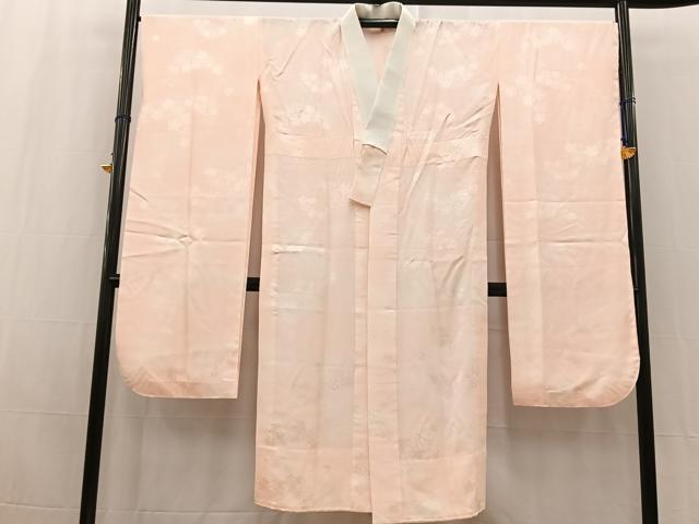 平和屋着物●振袖用長襦袢　舞桜文　正絹　逸品　BAAW2860yc