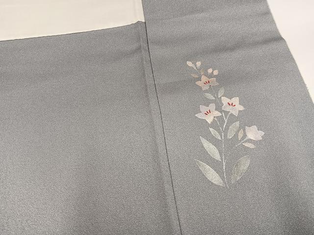 平和屋着物●訪問着　流水枝花文　暈し染め　金銀彩　正絹　逸品　AABG7101ph