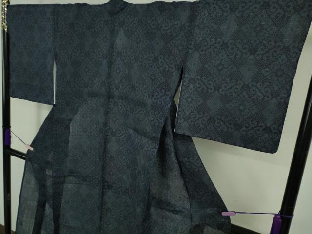 平和屋本店＊極上　夏物　重要無形文化財　本場宮古上布　苧麻　菱文　逸品　DZAA6812kh6