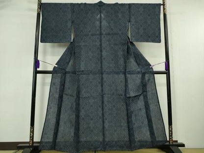平和屋本店＊極上　夏物　重要無形文化財　本場宮古上布　苧麻　菱文　逸品　DZAA6812kh6