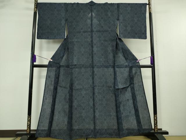 平和屋本店＊極上　夏物　重要無形文化財　本場宮古上布　苧麻　菱文　逸品　DZAA6812kh6