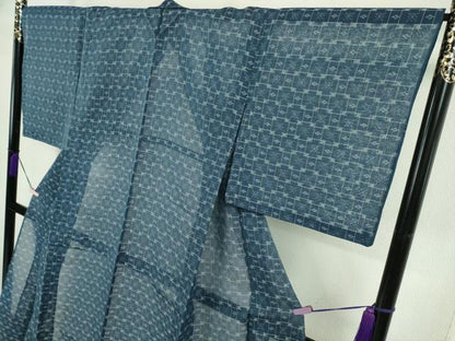 平和屋本店＊極上　夏物　本場琉球絣　夏琉球　反端付き　逸品　未使用　DZAA6622kh6
