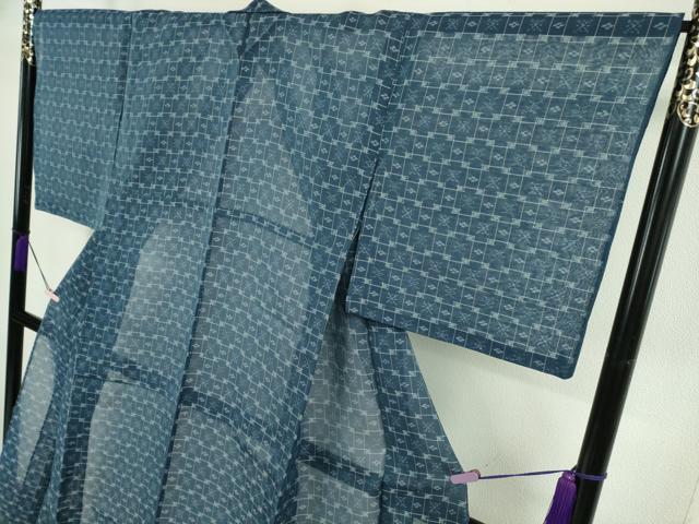 平和屋本店＊極上　夏物　本場琉球絣　夏琉球　反端付き　逸品　未使用　DZAA6622kh6