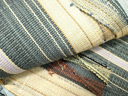 平和屋着物●八寸名古屋帯　紬地　抽象文様　正絹　逸品　DABD0326op