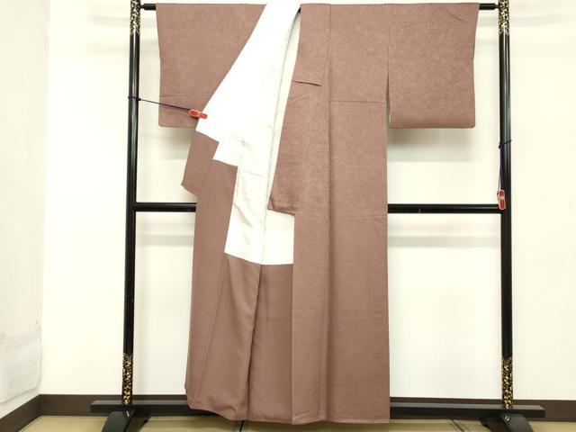 平和屋着物■上質な色無地　舞葉地紋　鴇浅葱色　正絹　逸品　DABD2542cd