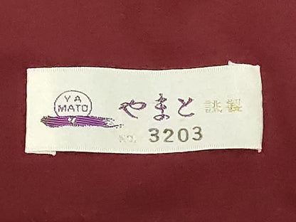 平和屋着物■上質な色無地　暗紅色　やまと誂製　正絹　逸品　DABD2526cd