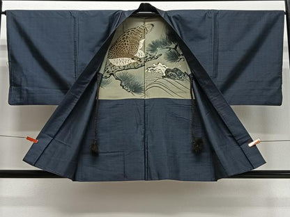 平和屋着物∞男性　羽織　本場大島紬　100亀甲　総詰め　正絹　逸品　CABD4681ua