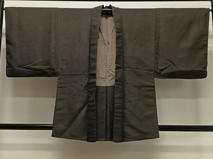 平和屋着物∞男性　羽織　紬地　幾何学文　正絹　逸品　CABD4679ua