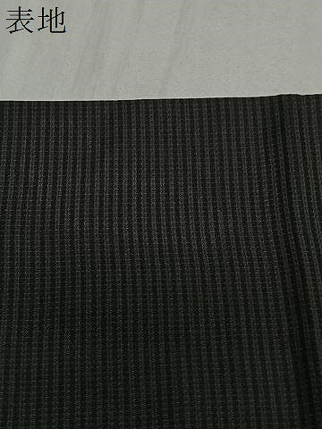 平和屋着物∞男性　長羽織　紬地　縞　正絹　逸品　CABD4614ua