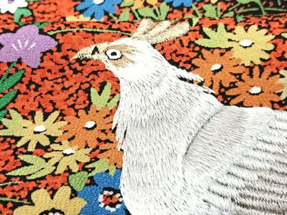 平和屋着物■豪華黒留袖　刺繍　花鳥文　金彩　正絹　逸品　CABD6853xe