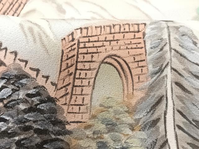 平和屋着物■豪華黒留袖 中澤静子作 手描き 風景文 暈し染め 正絹 逸品 CABD6857xe